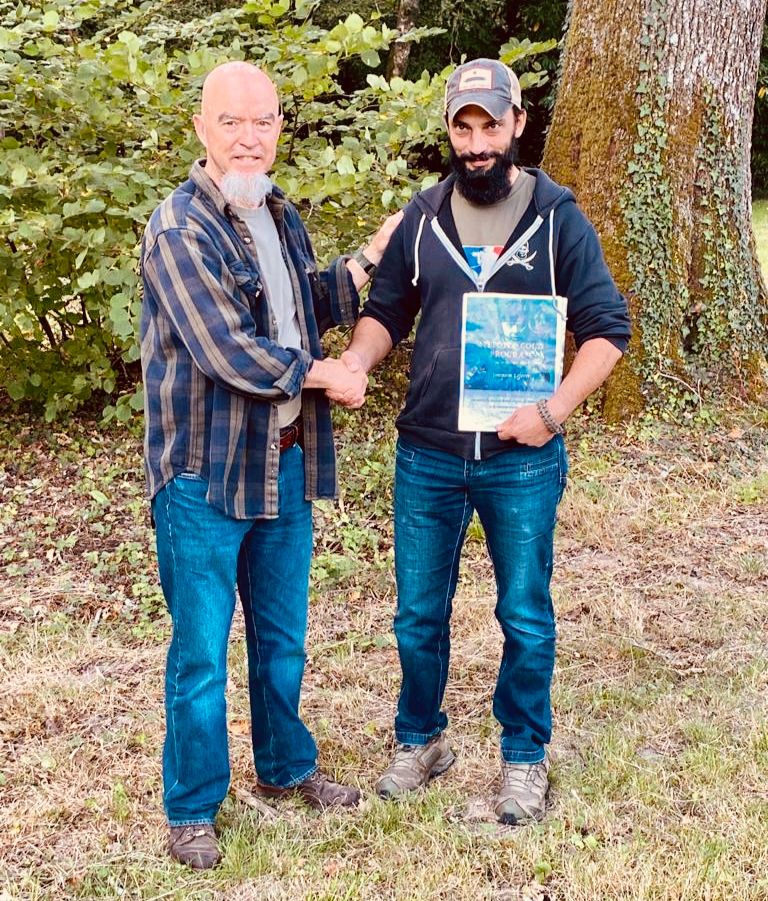 Michael Bellon, créateur de la méthode de dressage NePoPo®, avec Joaquim Lefèvre, instructeur certifié